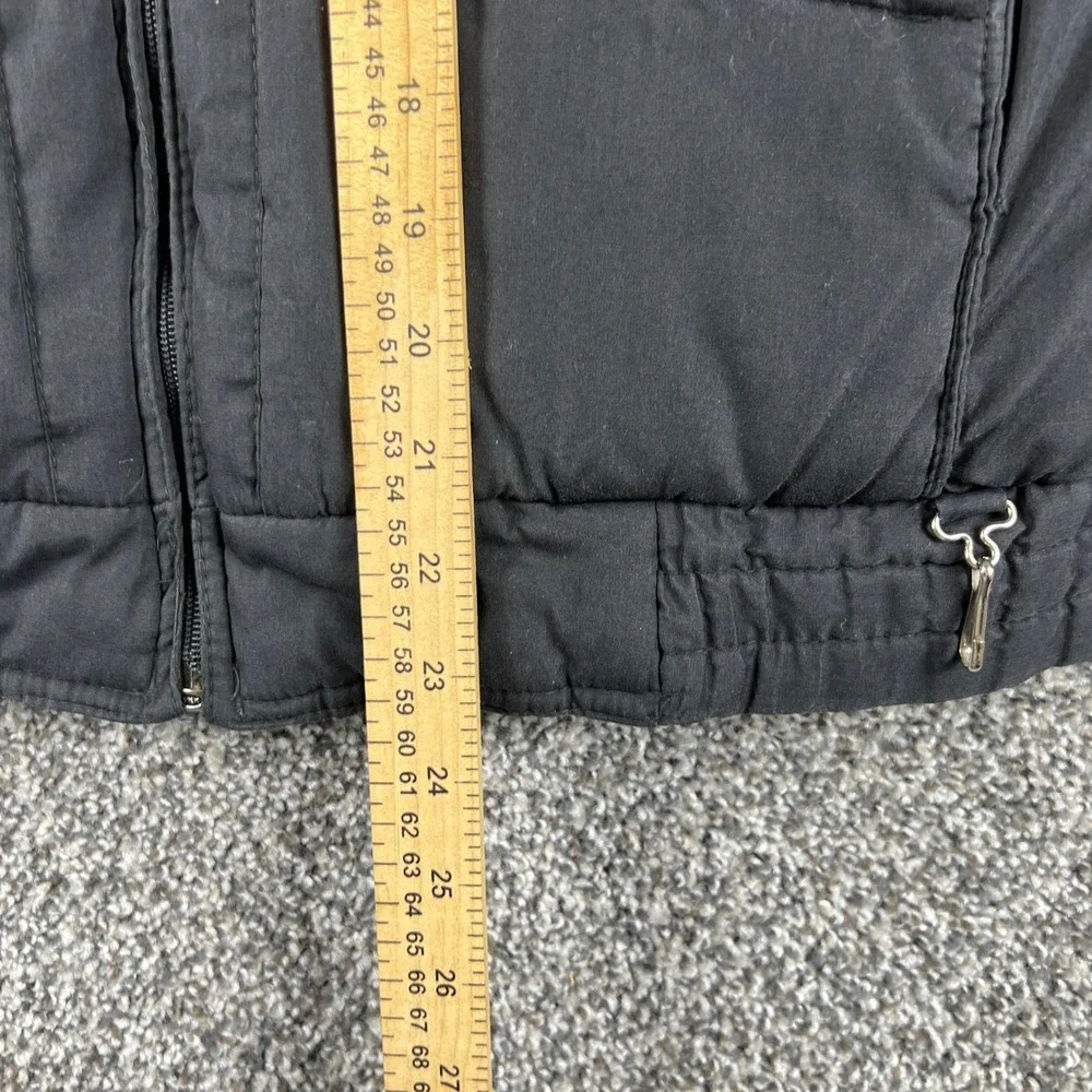 Vintage Pedigree‎ Black Puffer Jacket Quilted Mock Neck Full Zip Winter Warm Sm